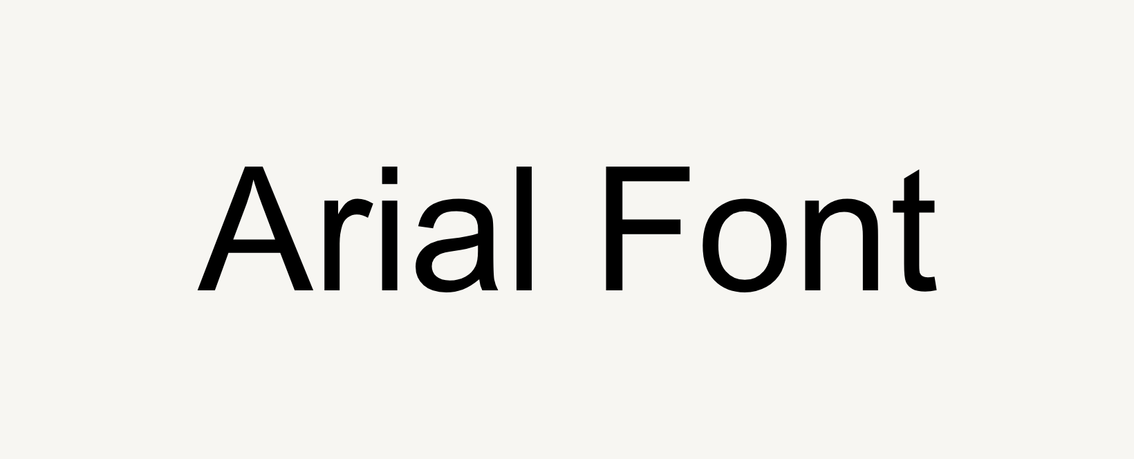 Arial Font