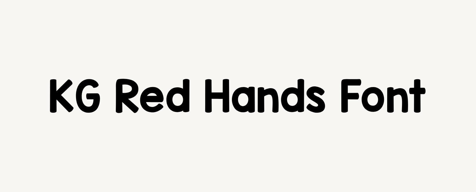 KG Red Hands Font Free Download