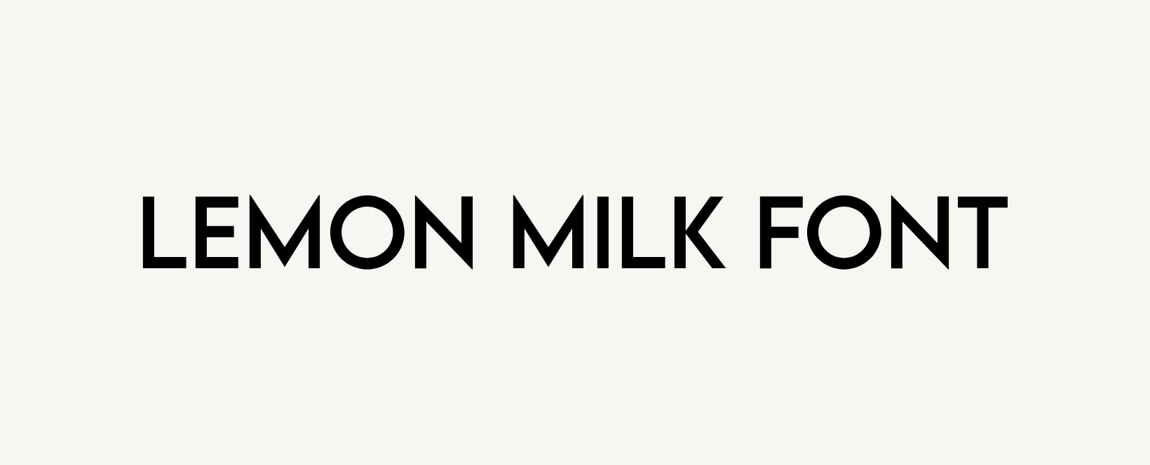 Lemon Milk Font Free Download