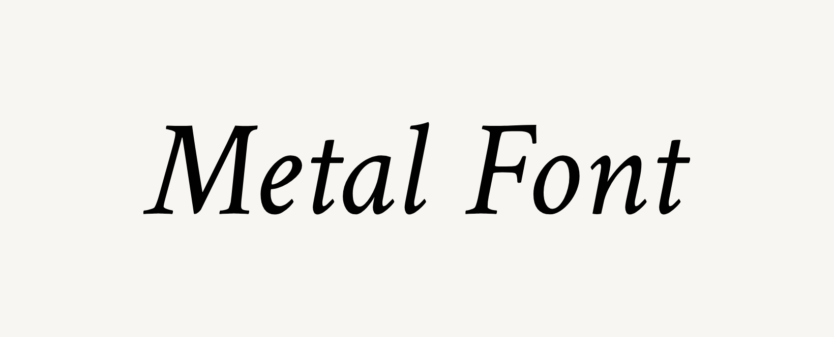 Metal Font