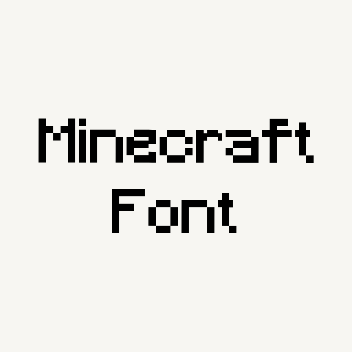Minecraft Font Free Download - DaFontCity