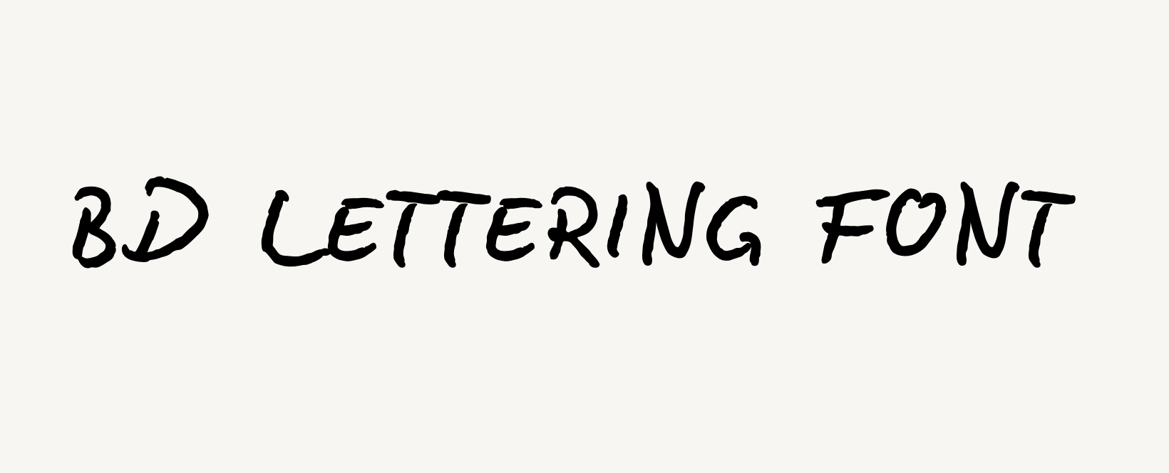 BD Lettering Font