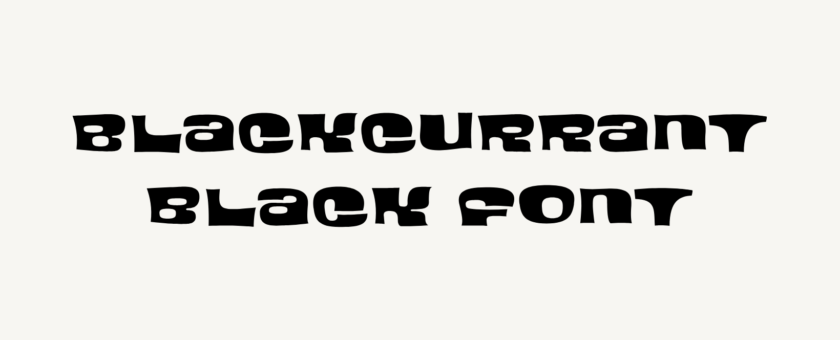 Blackcurrant Black Font Free Download