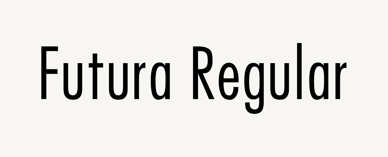 Futura Regular Font
