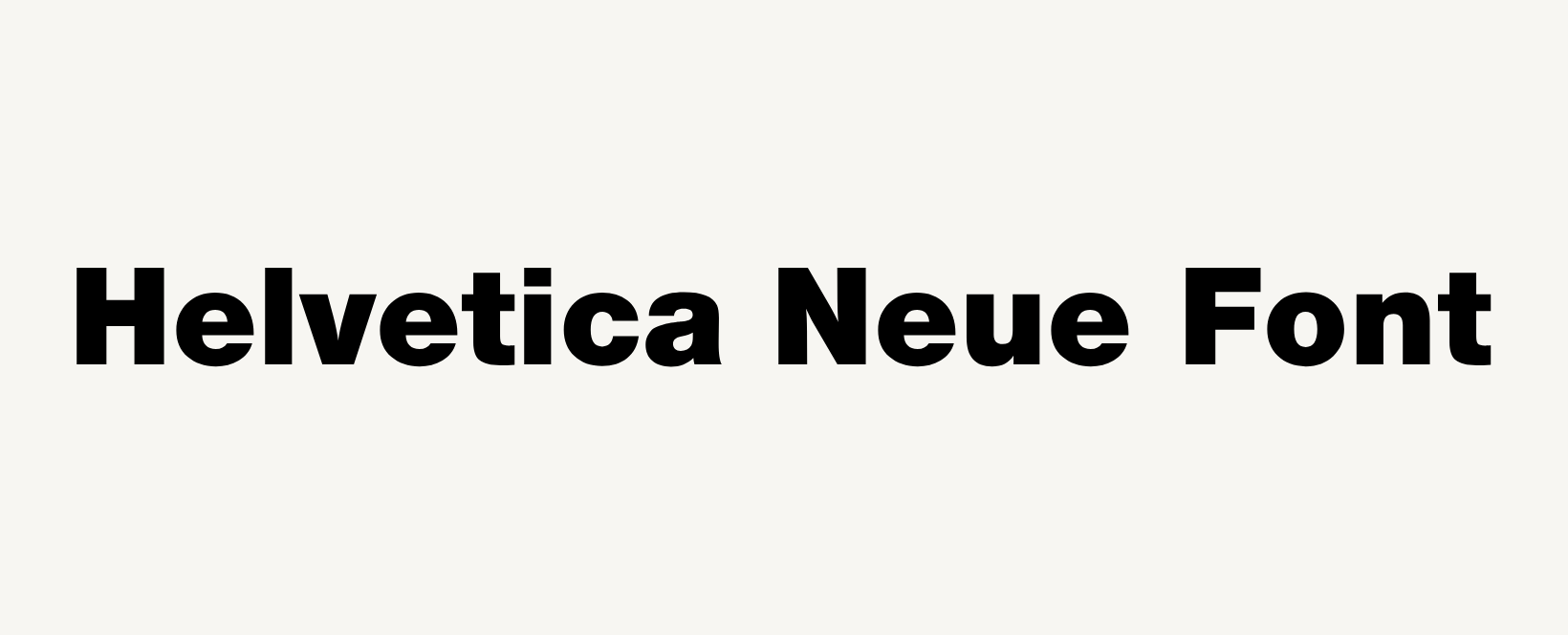 Helvetica Neue Font Free Download