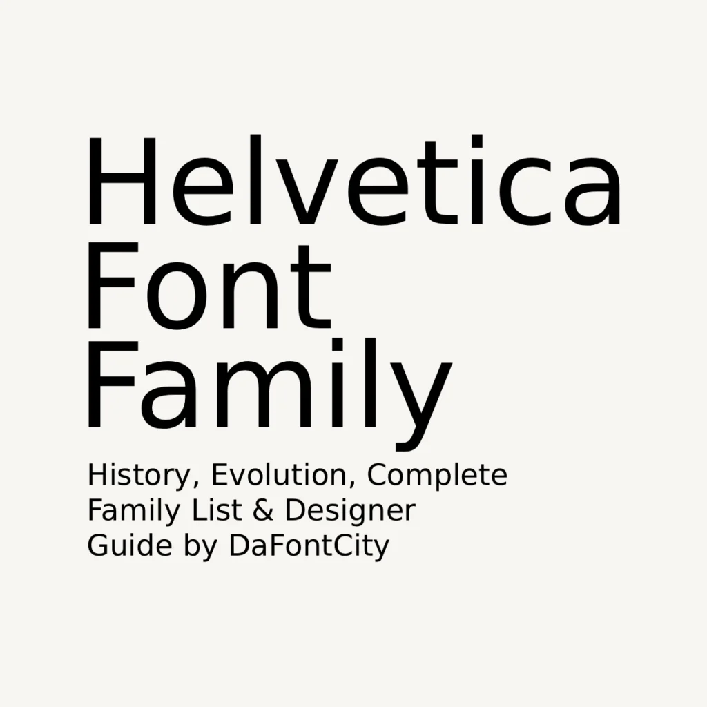 Helvtica Font Family