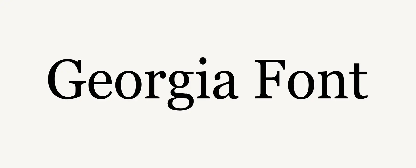 Georgia Font Free Download