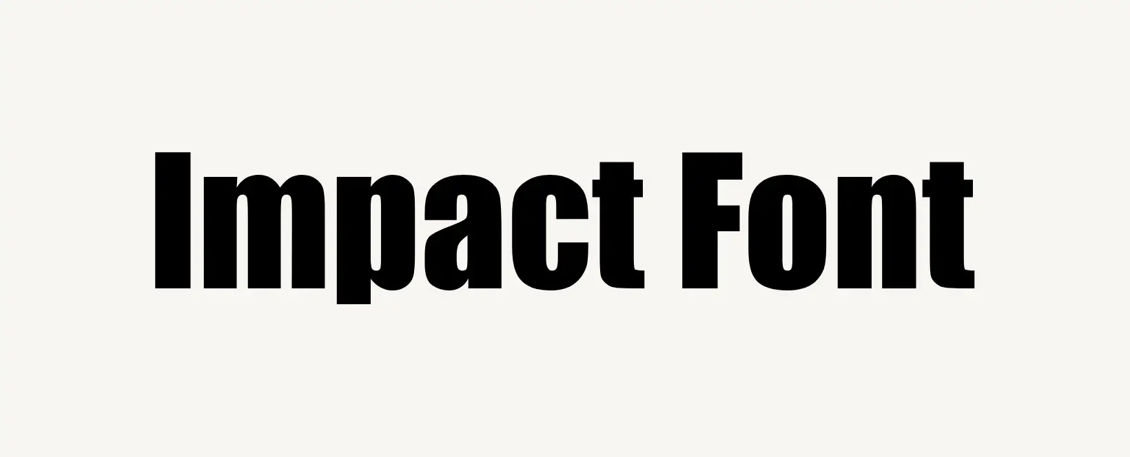 Impact Font Free Download