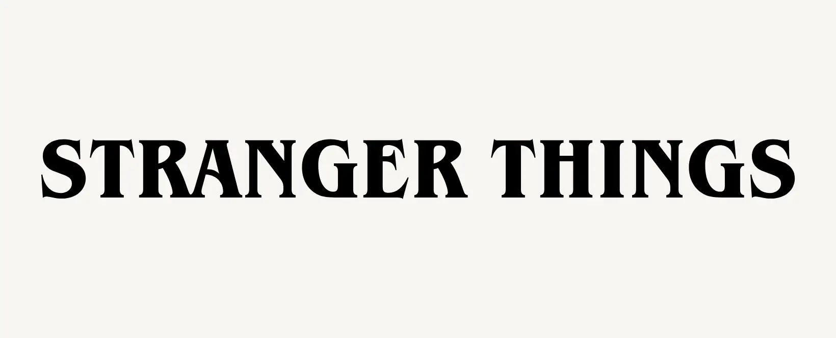 Stranger Things Font